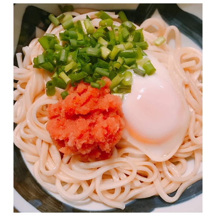 温玉のせ♡明太釜玉うどん